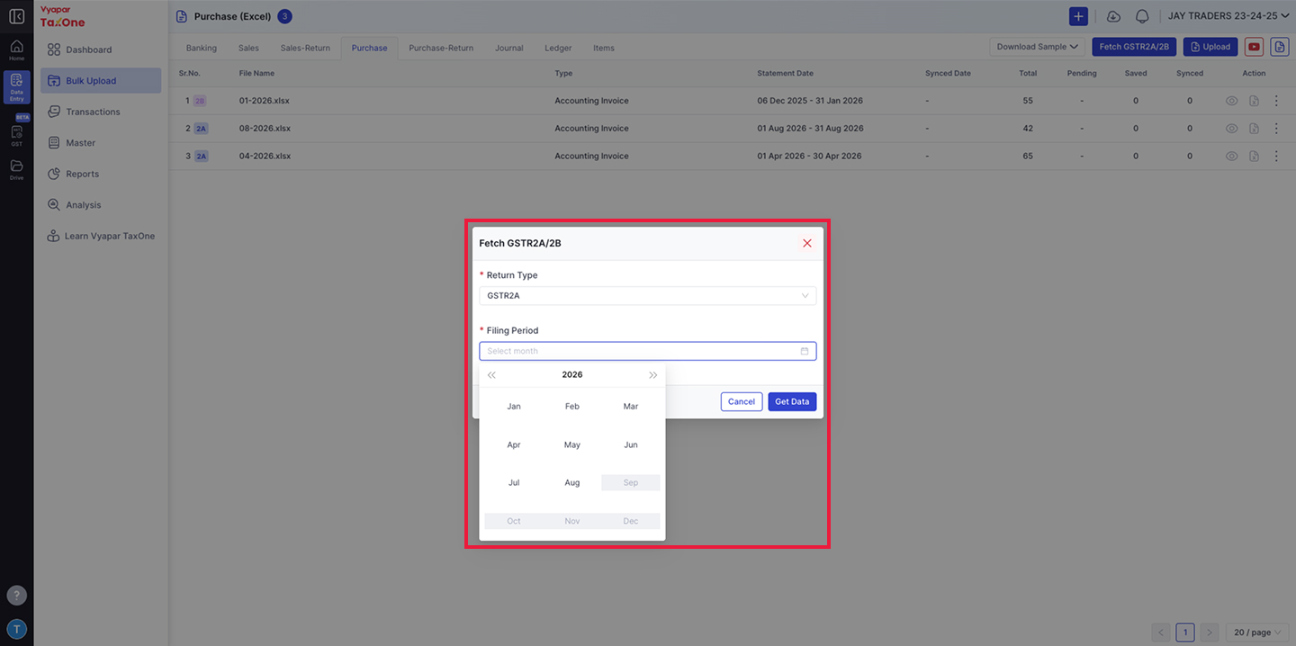 Step 3 - Filing Period Picker